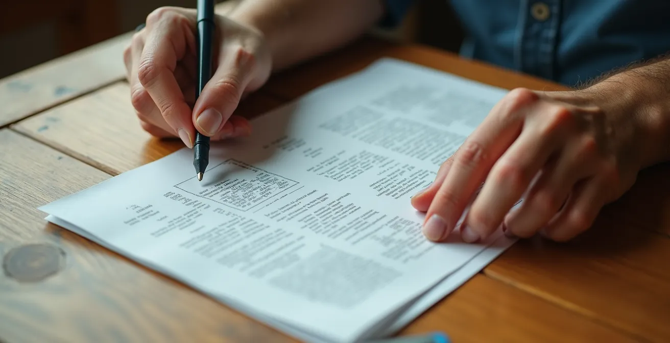 Gros plan sur des mains organisant des documents professionnels